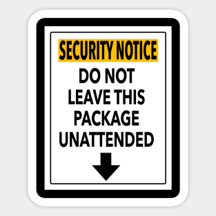 Security Notice Sticker